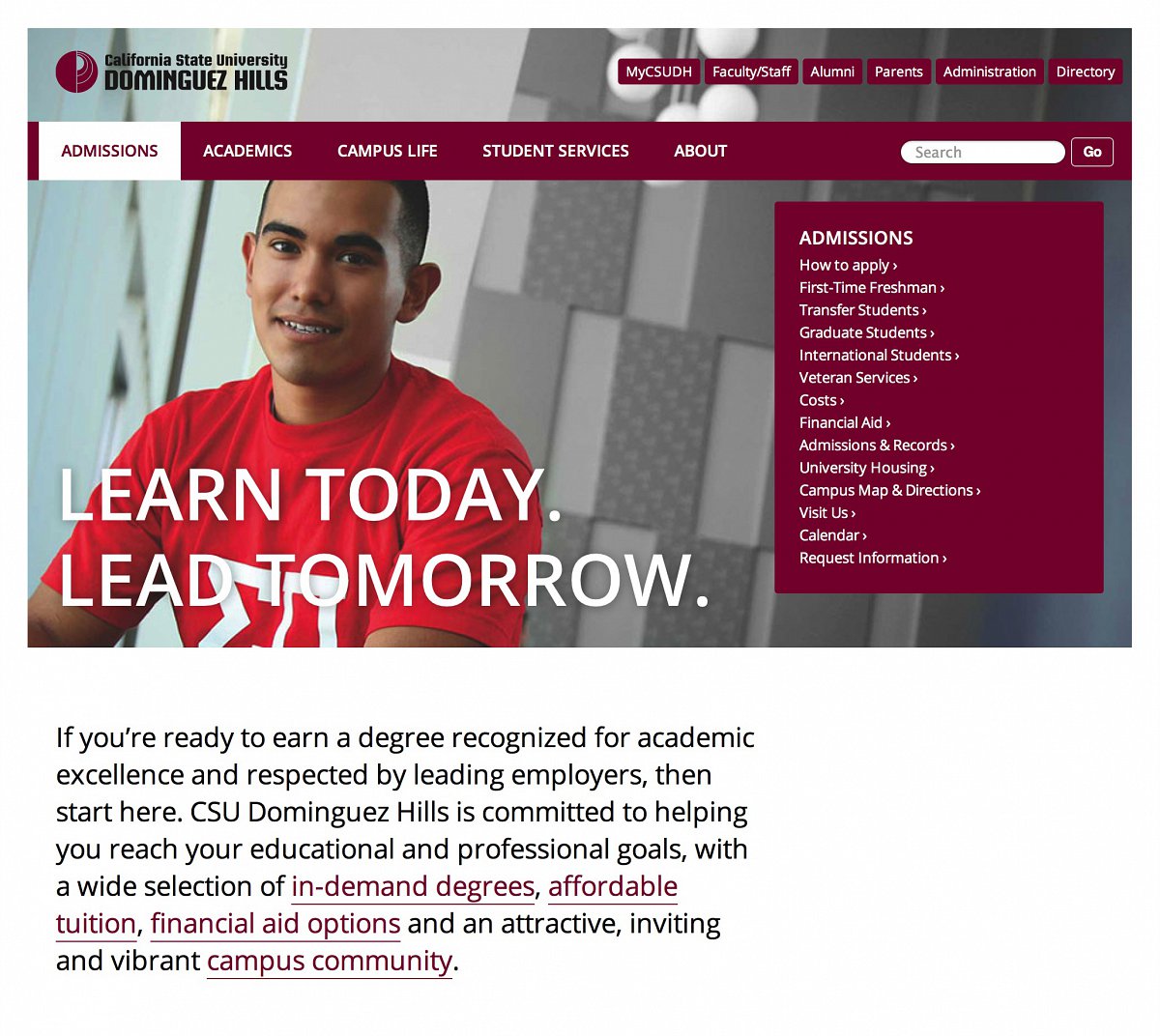 CSUDH website